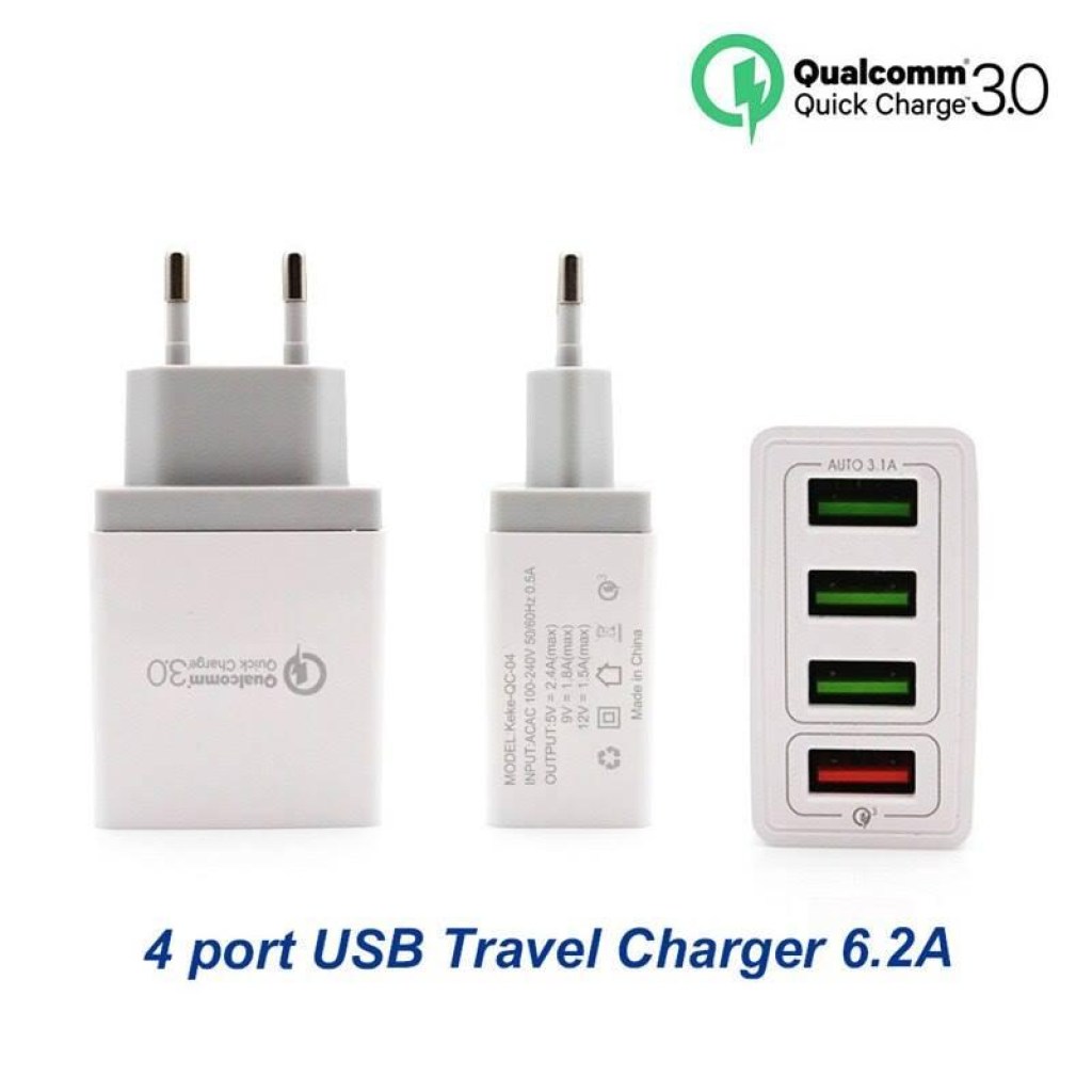 φορτιστής-αντάπτορας-ταξιδίου-4-usb-6,2α-qualcomm-3-0